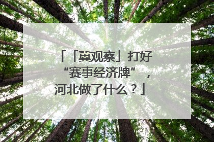 「冀观察」打好“赛事经济牌”，河北做了什么？
