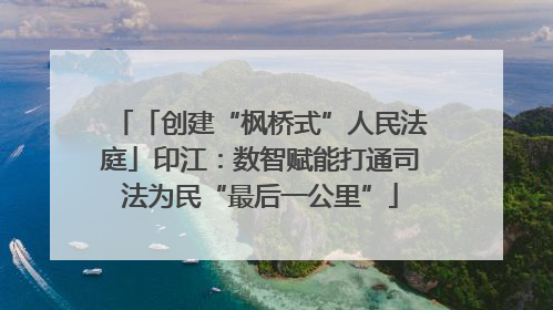 「创建“枫桥式”人民法庭」印江：数智赋能打通司法为民“最后一公里”