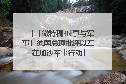 「微特稿·时事与军事」德国总理批评以军在加沙军事行动