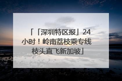 「深圳特区报」24小时！岭南荔枝乘专线 枝头直飞新加坡