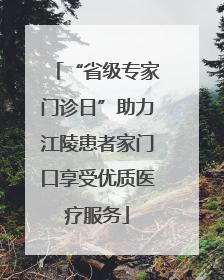 “省级专家门诊日”助力江陵患者家门口享受优质医疗服务