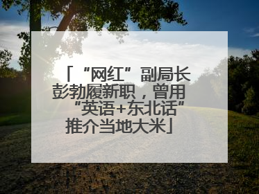 “网红”副局长彭勃履新职，曾用“英语+东北话”推介当地大米