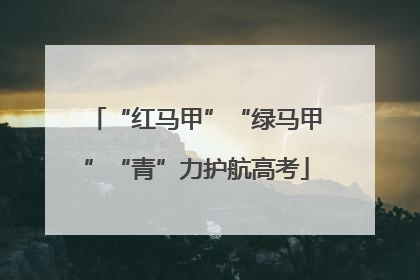 “红马甲”“绿马甲”“青”力护航高考