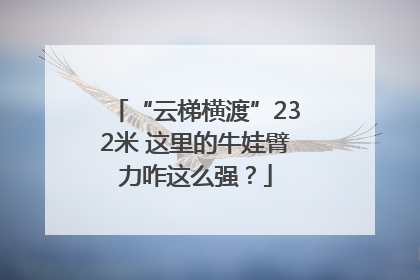 “云梯横渡”232米 这里的牛娃臂力咋这么强？
