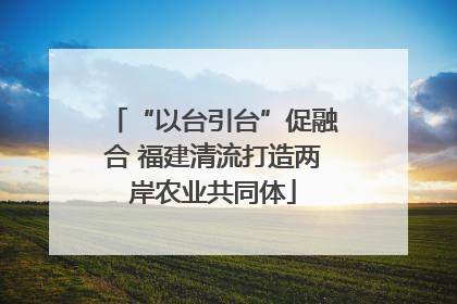 “以台引台”促融合 福建清流打造两岸农业共同体