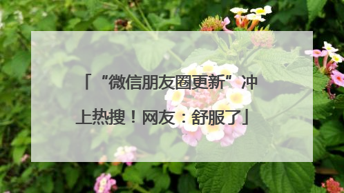 “微信朋友圈更新”冲上热搜！网友：舒服了