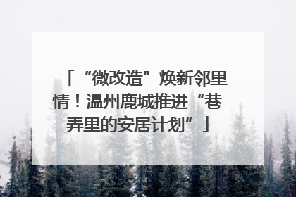 “微改造”焕新邻里情！温州鹿城推进“巷弄里的安居计划”