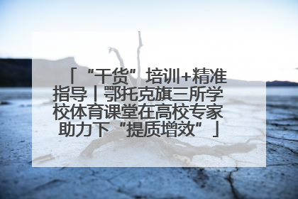 “干货”培训+精准指导丨鄂托克旗三所学校体育课堂在高校专家助力下“提质增效”