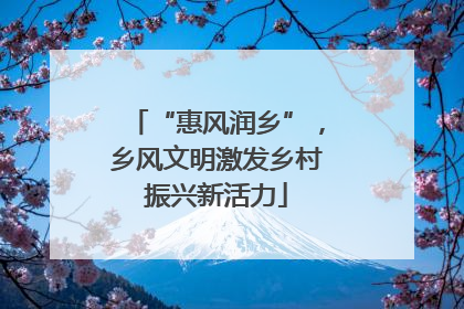 “惠风润乡”，乡风文明激发乡村振兴新活力
