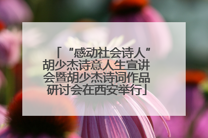 “感动社会诗人”胡少杰诗意人生宣讲会暨胡少杰诗词作品研讨会在西安举行