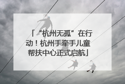 “杭州无孤”在行动！杭州手牵手儿童帮扶中心正式启航