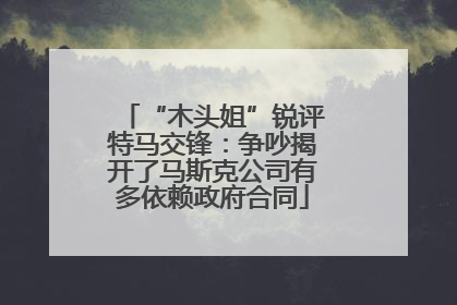 “木头姐”锐评特马交锋：争吵揭开了马斯克公司有多依赖政府合同
