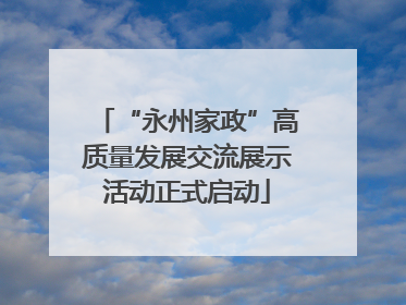 “永州家政”高质量发展交流展示活动正式启动