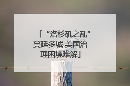 “洛杉矶之乱”蔓延多城 美国治理困境难解