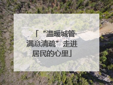 “温暖城管·满意清疏”走进居民的心里