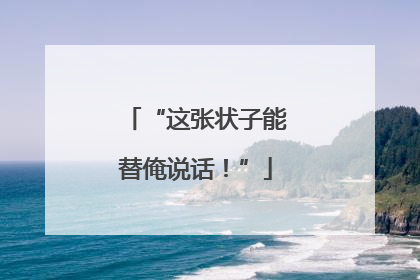 “这张状子能替俺说话！”