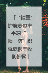 “铁翼”护航麦浪丰 平凉“一喷三防”织就夏粮丰收防护网