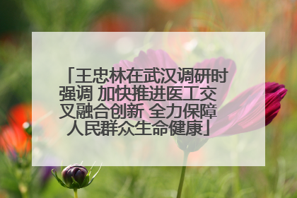 王忠林在武汉调研时强调 加快推进医工交叉融合创新 全力保障人民群众生命健康