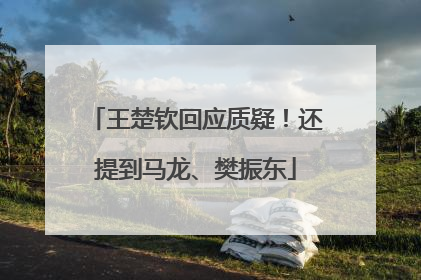 王楚钦回应质疑！还提到马龙、樊振东