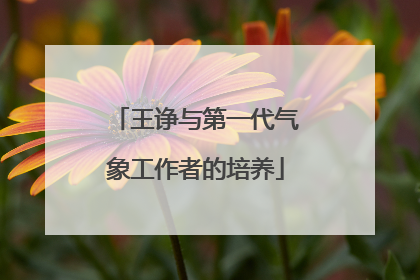 王诤与第一代气象工作者的培养