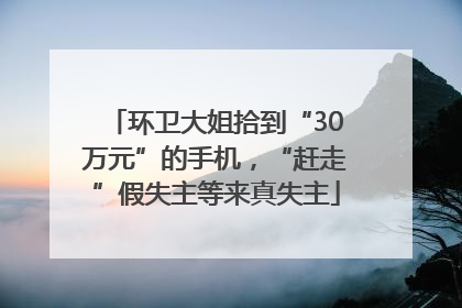 环卫大姐拾到“30万元”的手机，“赶走”假失主等来真失主