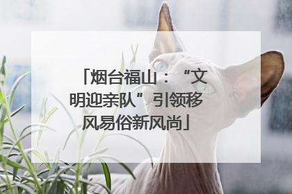 烟台福山：“文明迎亲队”引领移风易俗新风尚