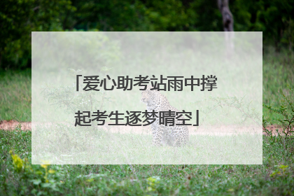 爱心助考站雨中撑起考生逐梦晴空