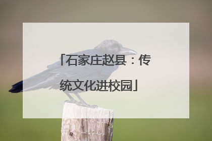 石家庄赵县：传统文化进校园