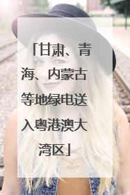 甘肃、青海、内蒙古等地绿电送入粤港澳大湾区