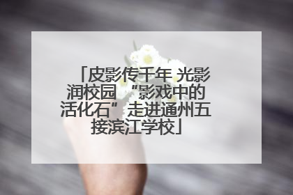 皮影传千年 光影润校园 “影戏中的活化石”走进通州五接滨江学校
