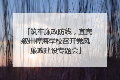 筑牢廉政防线，宜宾叙州樟海学校召开党风廉政建设专题会