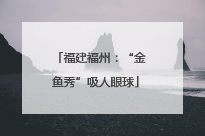 福建福州：“金鱼秀”吸人眼球