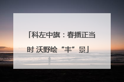 科左中旗：春播正当时 沃野绘“丰”景