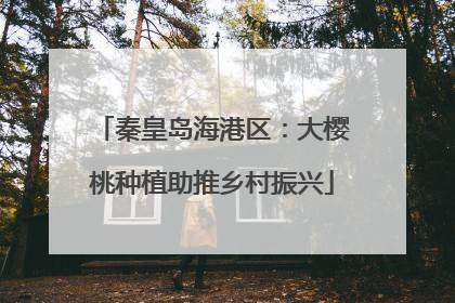 秦皇岛海港区：大樱桃种植助推乡村振兴