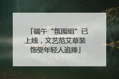 端午“氛围组”已上线，文艺范艾草装饰受年轻人追捧