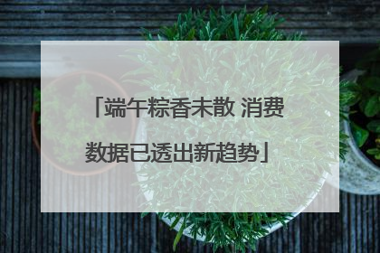 端午粽香未散 消费数据已透出新趋势
