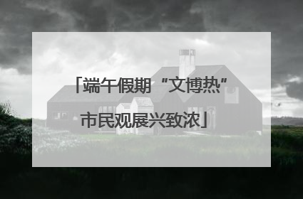 端午假期“文博热” 市民观展兴致浓