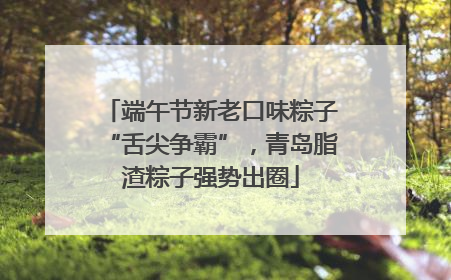 端午节新老口味粽子“舌尖争霸”，青岛脂渣粽子强势出圈