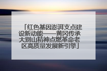 红色基因澎湃支点建设新动能——黄冈传承大别山精神点燃革命老区高质量发展新引擎