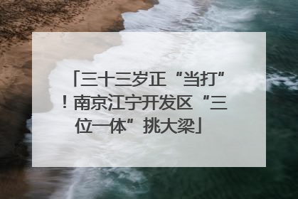 三十三岁正“当打”！南京江宁开发区“三位一体”挑大梁