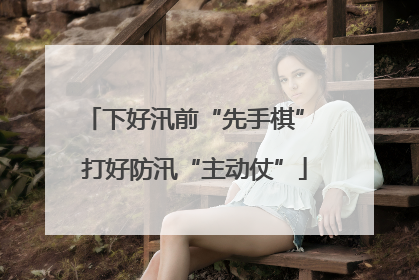 下好汛前“先手棋” 打好防汛“主动仗”