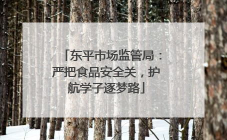东平市场监管局：严把食品安全关，护航学子逐梦路
