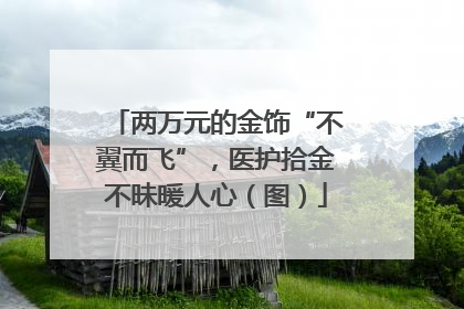 两万元的金饰“不翼而飞”，医护拾金不昧暖人心（图）