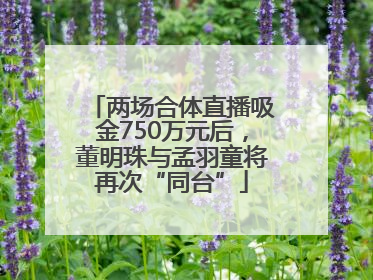 两场合体直播吸金750万元后，董明珠与孟羽童将再次“同台”