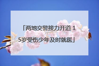 两地交警接力开道 15岁受伤少年及时就医