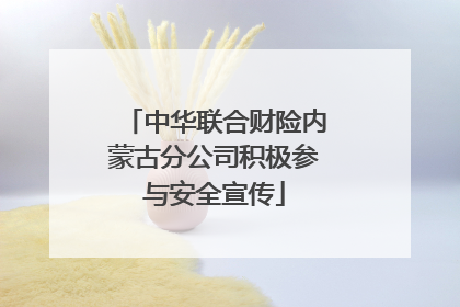 中华联合财险内蒙古分公司积极参与安全宣传