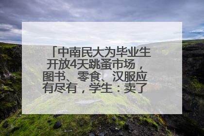 中南民大为毕业生开放4天跳蚤市场，图书、零食、汉服应有尽有，学生：卖了几十个手串