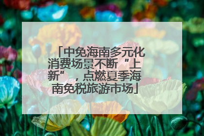 中免海南多元化消费场景不断“上新”，点燃夏季海南免税旅游市场