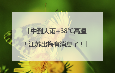 中到大雨+38℃高温！江苏出梅有消息了！