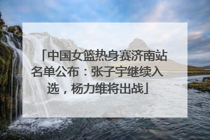 中国女篮热身赛济南站名单公布：张子宇继续入选，杨力维将出战